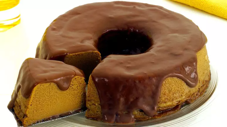 Pudim de Café com Calda de Chocolate